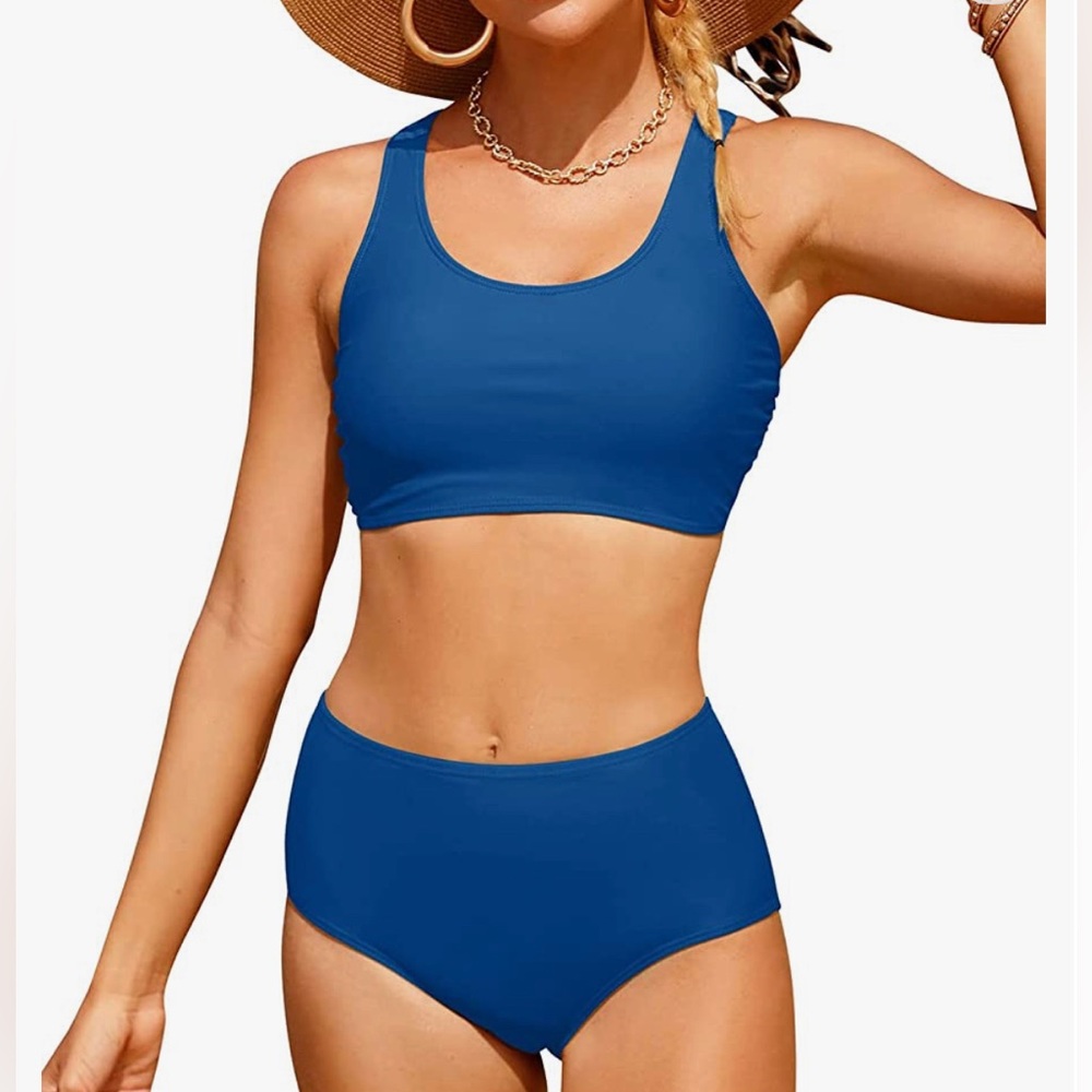 NWT Holipick Blue High-Waisted Bikini